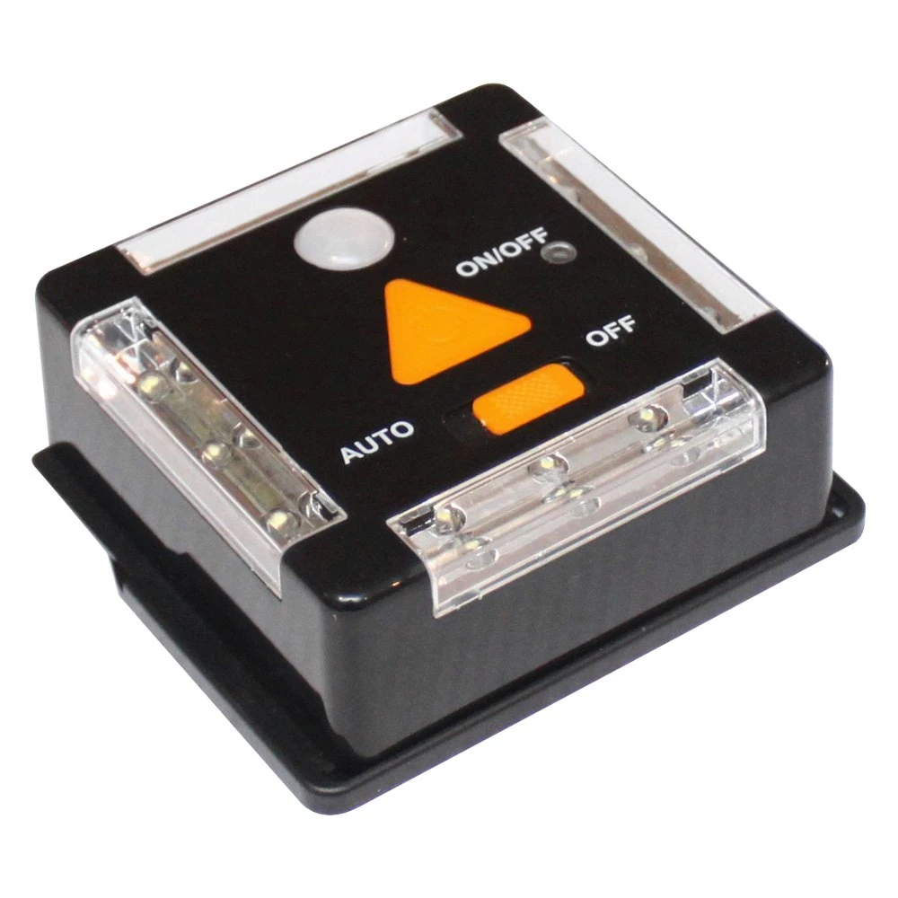 Tri-Lynx® - Rectangular Clear Lens White Housing Surface Mount LED Courtesy Light With Motion And Dusk/Dawn Sensor (3.5"L X 3.3"W X 1.3"D) - Image 2