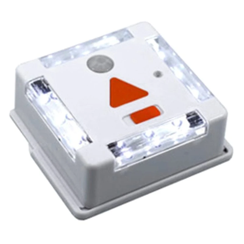 Tri-Lynx® - Rectangular Clear Lens White Housing Surface Mount LED Courtesy Light With Motion And Dusk/Dawn Sensor (3.5"L X 3.3"W X 1.3"D)