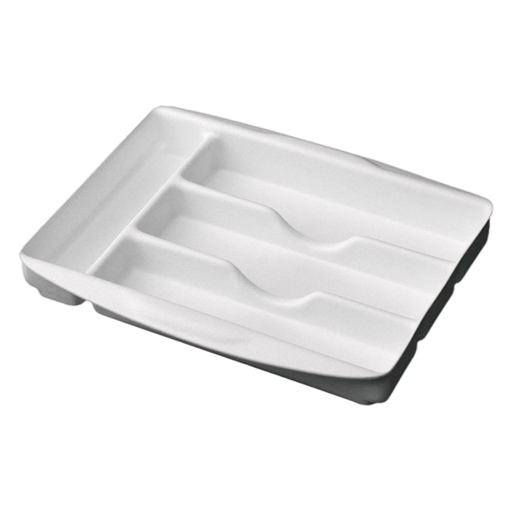 Icon Technologies® 01222 - Pewter Gray Plastic Sliding Cutlery Tray With Compartments