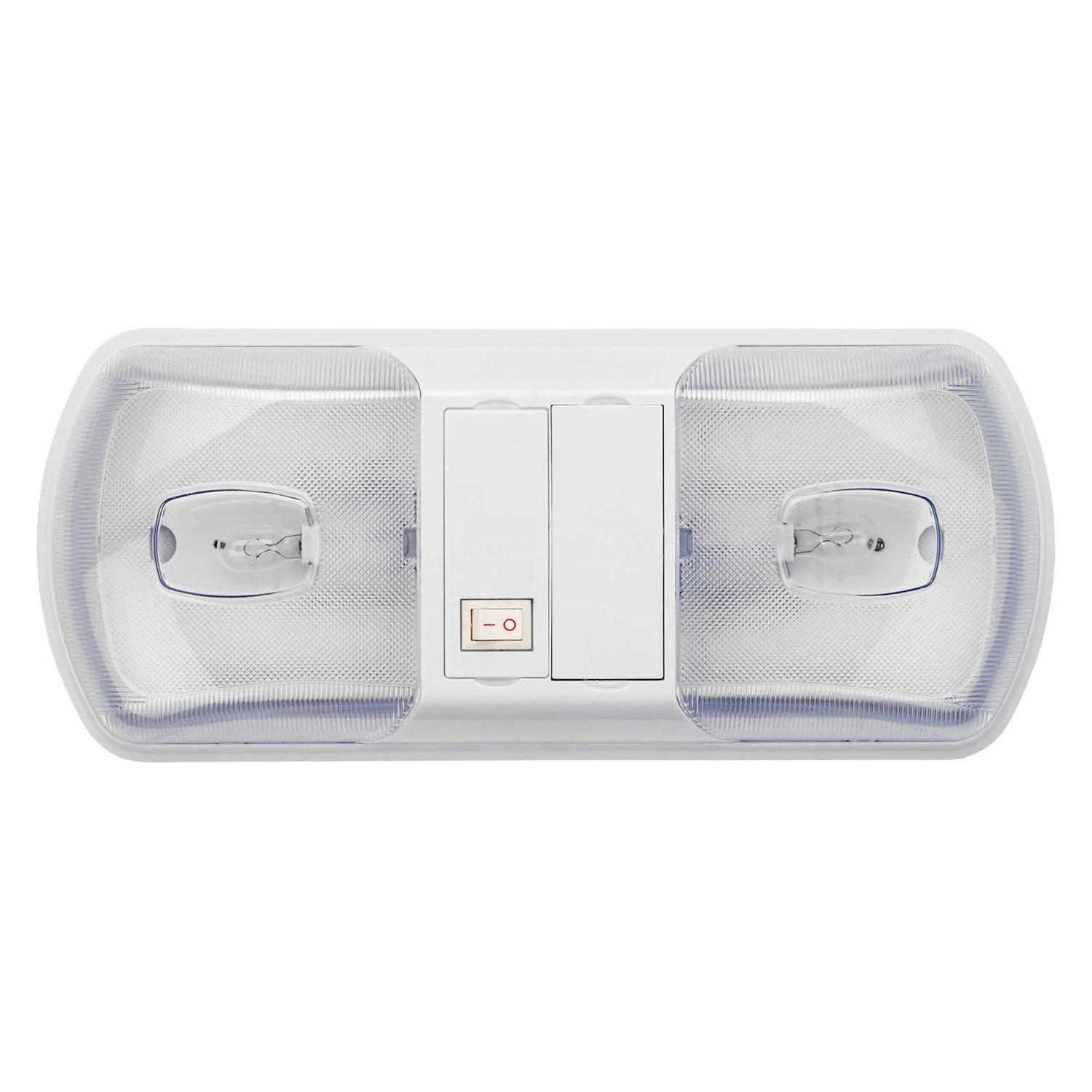 AP Products® 016-BL3001 - Brilliant Light Series Oblong Surface Mount Incandescent Double Bulbs Overhead Light With Switch (12.0"L X 5.3"W X 2.0"D)