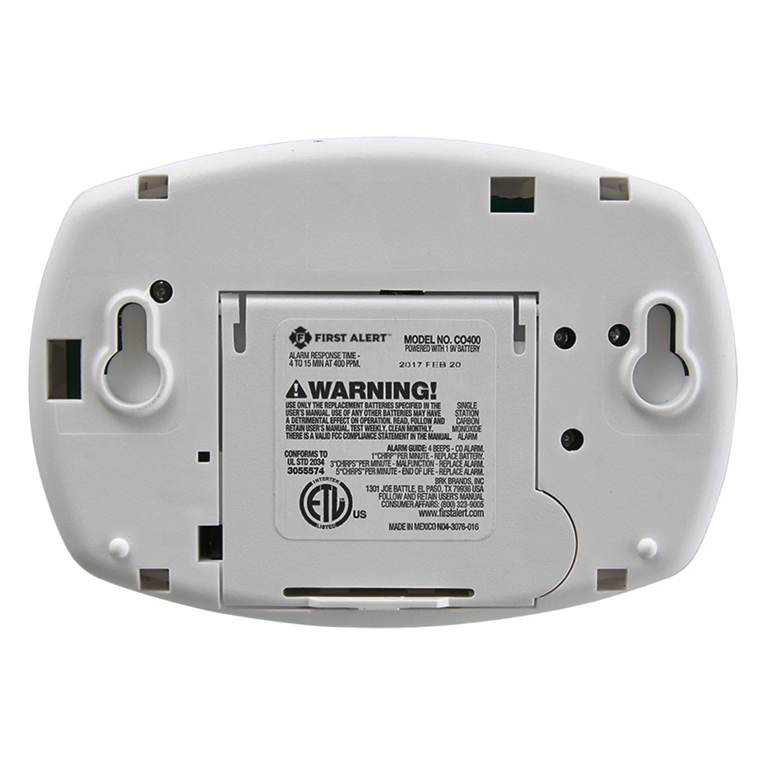 First Alert® - Basic™ Battery White Surface Mount Carbon Monoxide Alarm - Image 3