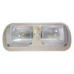 Arcon® 18015 - Euro Style Oblong Surface Mount Incandescent Double Bulbs Overhead Light With Switch (11.0"L X 4.8"W)