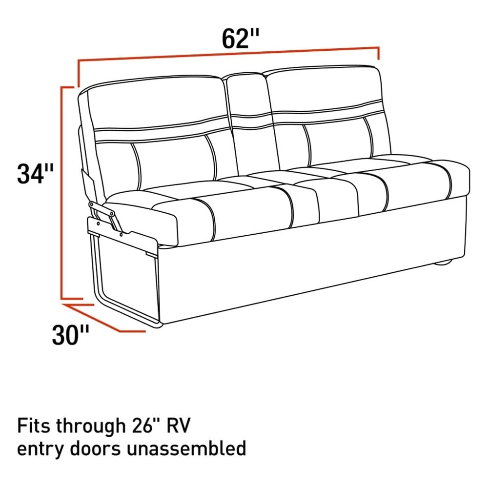 Thomas Payne® 2020135018 - 62" Altoona Jackknife RV Sofa With Kickboard - Image 6