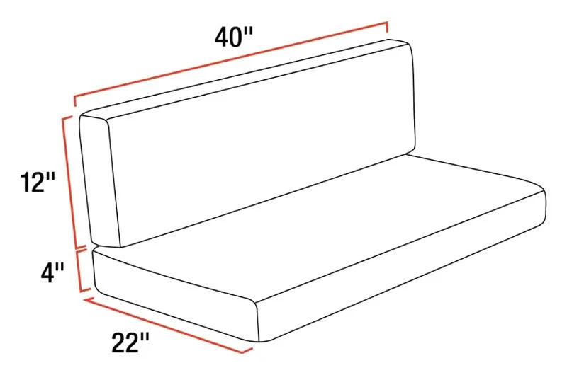 Thomas Payne® 2021100490 - 40" Millbrae RV Dinette Replacement Cushions - Image 8