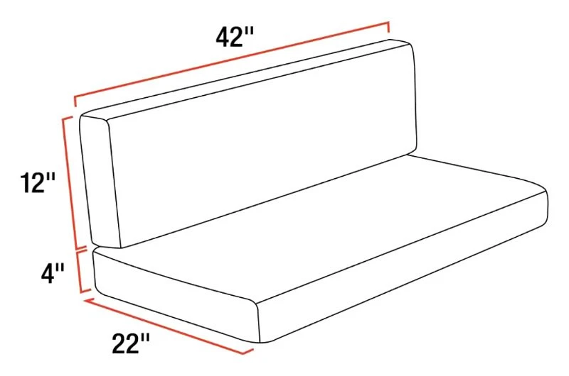 Thomas Payne® 2021100497 - 42" Grummond RV Dinette Replacement Cushions - Image 8
