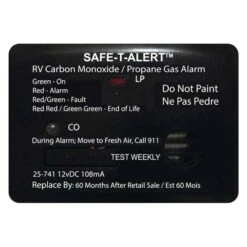 Safe-T-Alert® 25-741-BL - 25 Series™ Black Surface Mount Propane/LP Gas Alarm