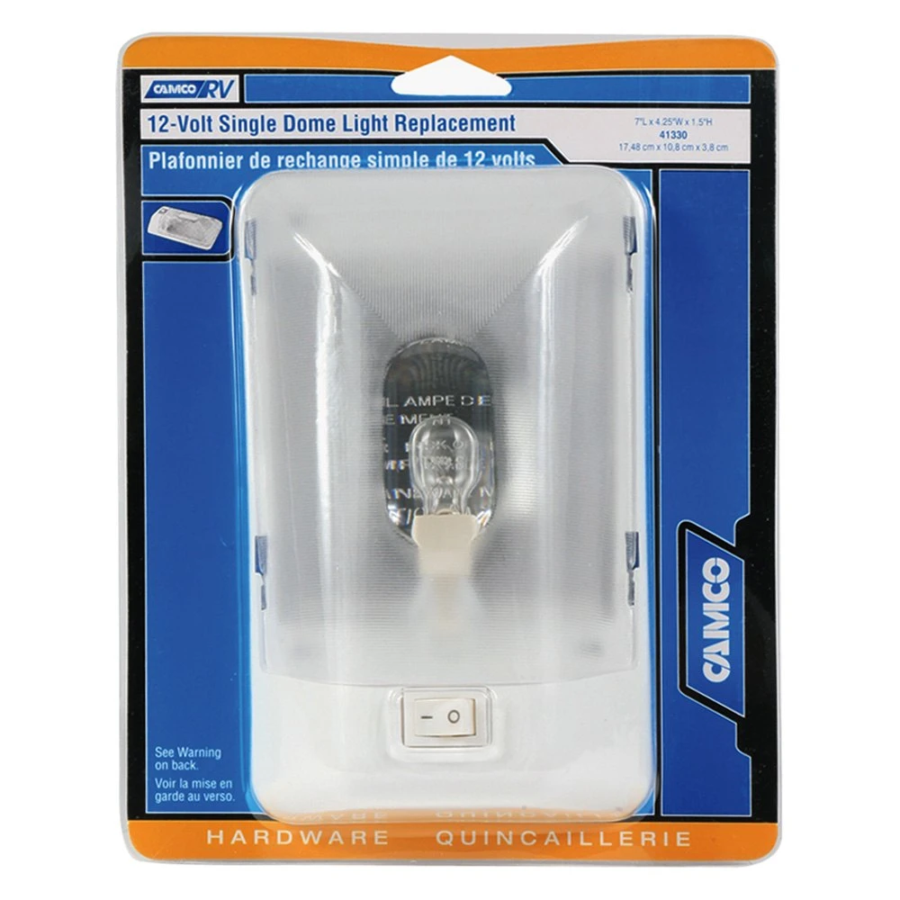 Camco® - Rectangular Surface Mount Incandescent Overhead Light With Switch - Image 4