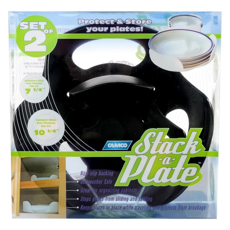 Camco® 43605 - Black Plastic Stack-A-Plate™ Stand Set - Image 8