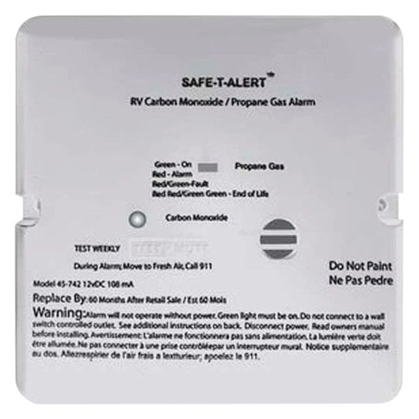 Safe-T-Alert® 45-742-WT - 45 Series™ White Flush Mount Carbon Monoxide/Propane Alarm
