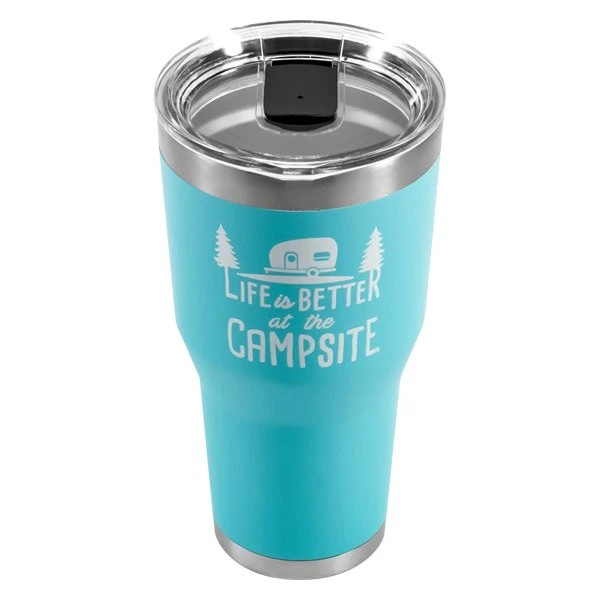 Camco® - "Life Is Better At The Campsite" 30 Oz. Stainless Steel Thermo Tumbler With "Life Is Better At The Campsite" Logo - Image 4