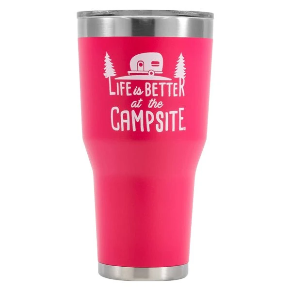 Camco® - "Life Is Better At The Campsite" 30 Oz. Stainless Steel Thermo Tumbler With "Life Is Better At The Campsite" Logo - Image 2