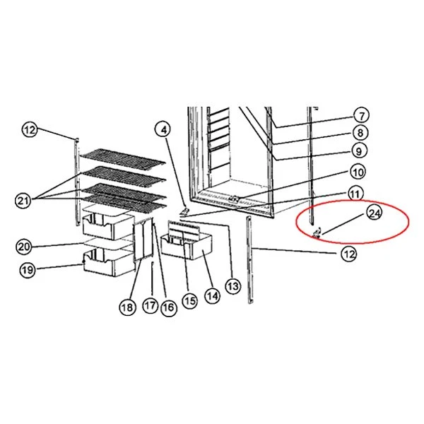 Norcold® - Refrigerator Door Hinge For Norcold™ 1200, 1201 Models