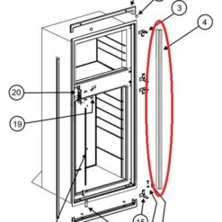 Norcold® - 8'H Refrigerator Trim For Norcold™ N811, N814F2, N821, N822, N824, N823, N841, N842, N843IM Model