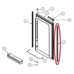 Norcold® 623760 - Refrigerator Door Panel Retainer For Norcold™ N1095, N811, N814F2, N811V, N821, N822, N824, N823, N841, N842, N843 Models