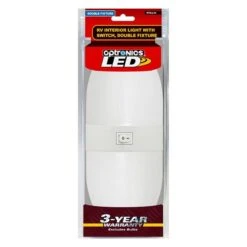 Optronics® - RVILL33/34 SERIES Oval 920 Lm LED Overhead Light With On/Off Switch (10.28"W X 4.17"H X 1.7"D)