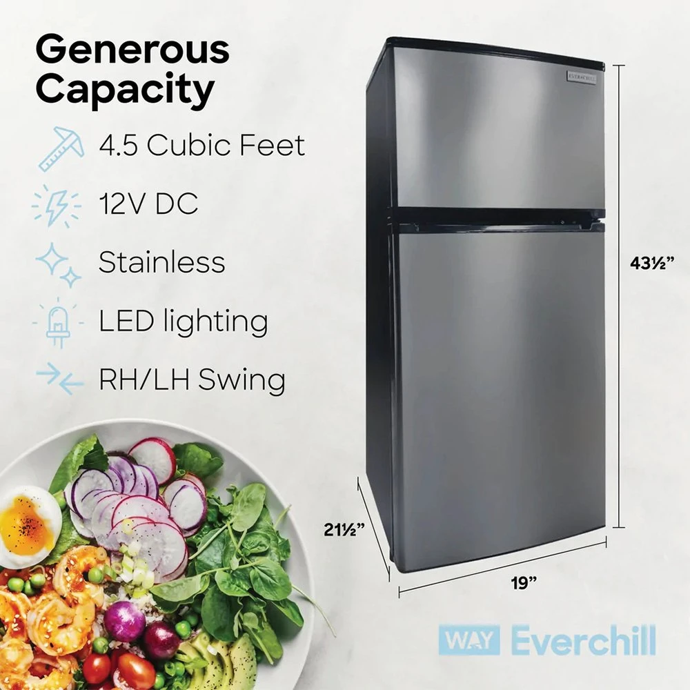 Way Interglobal® WD-127FDC/RHH - Everchill™ 4.5 Cu Ft 2 Doors Right Hand RV Refrigerator - Image 9
